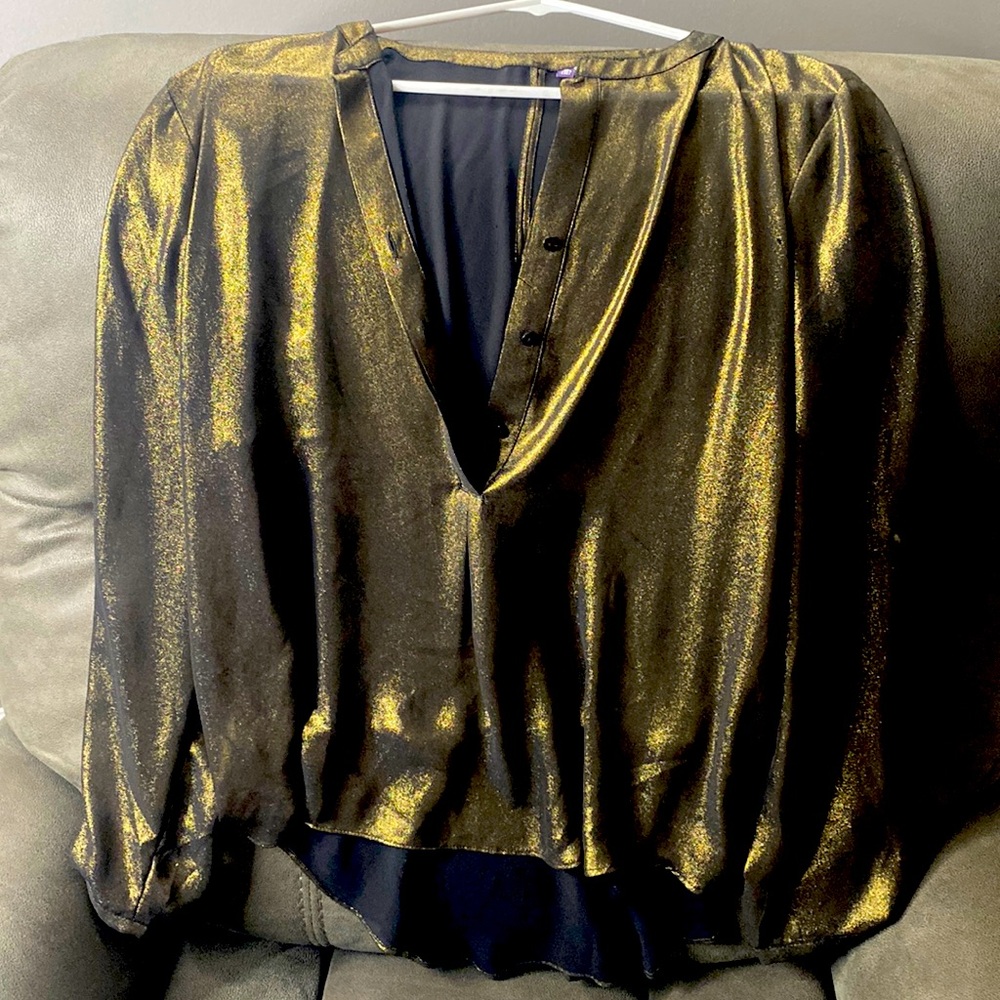 Lightly worn Long sleeve shimmery shirt